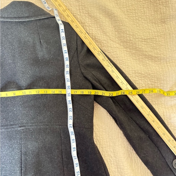 Larry Levine Charcoal Wool Classic Coat - Picture 2 of 8